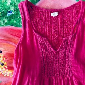 Aerie Fuchsia Crochet Tank